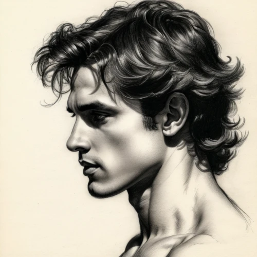 ayrton senna,charcoal drawing,charcoal pencil,man portraits,moody portrait,male poses for drawing,pencil drawings,bernini,charcoal,pencil drawing,greek god,michelangelo,robert harbeck,male model,romantic portrait,artistic portrait,graphite,digital painting,portrait,italian painter,Illustration,Black and White,Black and White 35