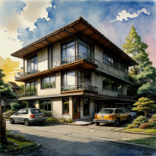 apartment building,3d rendering,apartment complex,house drawing,houses clipart,wooden facade,apartments,apartment house,condominium,an apartment,residential building,residential house,wooden house,modern house,shared apartment,mid century house,appartment building,smart house,residential,house painting