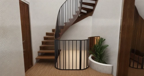 wooden stair railing,outside staircase,wooden stairs,staircase,3d rendering,winding staircase,circular staircase,stair,stairwell,room divider,hallway space,steel stairs,stairs,contemporary decor,modern decor,banister,search interior solutions,spiral stairs,stairway,patterned wood decoration,Interior Design,Living room,Modern,Cuba Contemporary