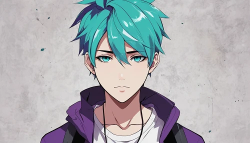 2d,vocaloid,anime boy,teal digital background,anchovy,blue hair,anime cartoon,edit icon,sakana,cyan,transparent background,portrait background,wakame,hatsune miku,bandana background,main character,chaoyang,yukio,disapprove,saji,Illustration,Japanese style,Japanese Style 06