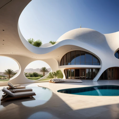 futuristic architecture,dunes house,modern architecture,roof domes,holiday villa,futuristic art museum,roof landscape,luxury property,pool house,jewelry（architecture）,modern house,architecture,luxury home,futuristic landscape,islamic architectural,jumeirah,cubic house,beautiful home,arhitecture,archidaily,Photography,General,Natural