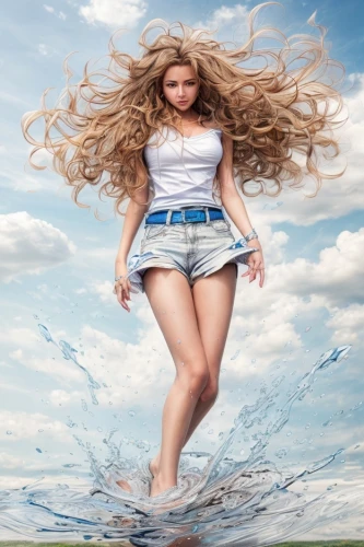 the blonde in the river,little girl in wind,wind wave,photoshoot with water,water wild,whirlpool,in water,the wind from the sea,image manipulation,photoshop manipulation,sea water splash,water splash,flotation,water nymph,water power,flowing water,water waves,tidal wave,splashing,walk on water,Common,Common,Natural