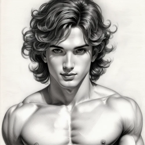 male poses for drawing,male model,digital painting,muscle icon,adonis,muscled,charcoal pencil,bodybuilder,raphael,male ballet dancer,digital drawing,graphite,perseus,muscle man,muscular,greek god,body building,ken,torso,charcoal,Illustration,Black and White,Black and White 30