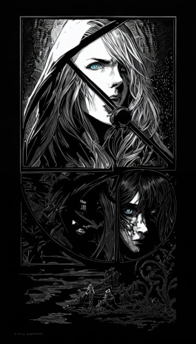 a200,mirror of souls,dark art,veil,rusalka,siren,frame illustration,echo,seven sorrows,grimm reaper,gemini,dance of death,gothic portrait,cloak,the witch,blackmetal,aurora-falter,death's-head,aporia,art nouveau frame,Art sketch,Art sketch,Comic