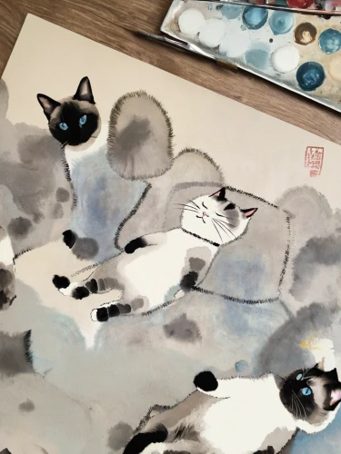 watercolor cat,watercolour fox,chinese pastoral cat,watercolor dog,birman,cat drawings,siamese cat,cats playing,vintage cats,cat doodles,rain cats and dogs,raccoons,watercolor shops,two cats,lemurs,foxes,cat paw mist,drawing cat,watercolor blue,watercolor baby items