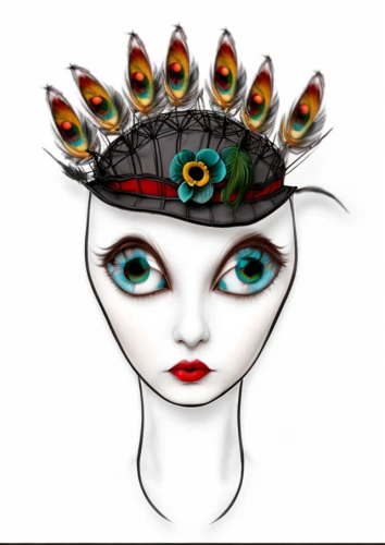 headdress,feather headdress,headpiece,indian headdress,queen crown,the hat-female,the hat of the woman,kokoshnik,peacock eye,peacock,pheasant's-eye,fairy peacock,venetian mask,woman's hat,spring crown,crow queen,diadem,princess crown,crowned,ladies hat