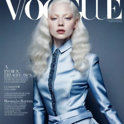 vogue,magazine cover,tilda,vanity fair,magazine - publication,cover,magazine,cover girl,holly blue,the print edition,silvery blue,glamour,suit of the snow maiden,paleness,aging icon,violet head elf,print publication,ice queen,editorial,silver fox,Photography,Fashion Photography,Fashion Photography 17