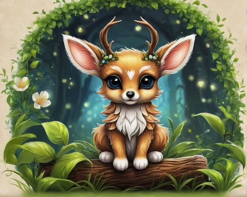 little fox,cute fox,adorable fox,child fox,fawn,bambi,forest animal,fennec,deer illustration,forest background,a fox,corgi,fox,springtime background,woodland animals,corgi-chihuahua,young-deer,garden-fox tail,portrait background,cute animal,Conceptual Art,Fantasy,Fantasy 30