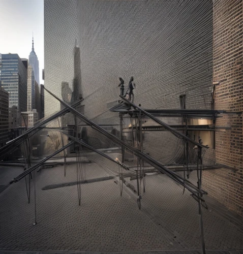 steel sculpture,steel scaffolding,9 11 memorial,structural glass,holocaust memorial,moveable bridge,public art,mobile sundial,scaffolding,steel beams,klaus rinke's time field,holocaust museum,structure silhouette,framing square,steel construction,roof truss,abraham lincoln monument,ground zero,sculptor ed elliott,monument protection,Architecture,Urban Planning,Aerial View,Urban Design