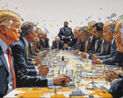 boardroom,a meeting,the conference,round table,45,chess men,president of the united states,autocracy,the president,world politics,poker table,the leader,long table,business people,billionaire,business meeting,chess game,last supper,state of the union,trump,Conceptual Art,Sci-Fi,Sci-Fi 01