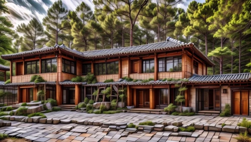 asian architecture,japanese architecture,ryokan,chinese architecture,house in the forest,landscape designers sydney,house in mountains,luxury property,wooden house,luxury home,house in the mountains,japanese zen garden,zen garden,landscape design sydney,bamboo forest,timber house,chinese style,kumano kodo,beautiful home,home landscape
