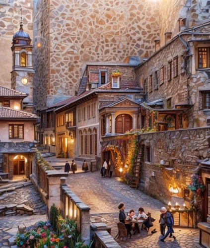 medieval town,medieval street,medieval architecture,alpine village,stone houses,medieval,mountain village,old city,medieval market,nativity village,zermatt,provence,knight village,the old town,old town,the cobbled streets,mont st michel,escher village,mountain settlement,dordogne