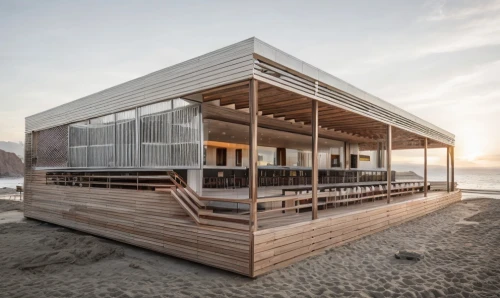 stilt house,cube stilt houses,cubic house,wooden sauna,dunes house,beach hut,beach house,wooden house,summer house,timber house,beach restaurant,beachhouse,archidaily,house by the water,stilt houses,floating huts,wooden construction,beach tent,house of the sea,beach furniture,Architecture,General,Modern,Mid-Century Modern