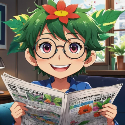 reading the newspaper,red green glasses,newspaper reading,newspapers,green tomatoe,melonpan,blonde sits and reads the newspaper,reading newspapaer,green wreath,read newspaper,newspaper delivery,reading glasses,marie leaf,daily newspaper,newspaper,christmas banner,roma tomato,holding flowers,japanese spinach,tomato,Illustration,Japanese style,Japanese Style 03