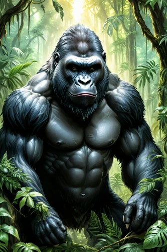 gorilla,silverback,king kong,kong,ape,gorilla soldier,great apes,primate,chimp,tarzan,chimpanzee,mumiy troll,bonobo,orang utan,cougnou,png image,orangutan,green congo,war monkey,common chimpanzee,Conceptual Art,Fantasy,Fantasy 30