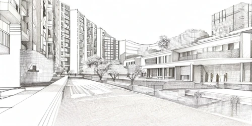 street plan,townhouses,kirrarchitecture,urban design,apartment buildings,line drawing,arq,residential area,apartment blocks,3d rendering,townscape,the boulevard arjaan,apartment-blocks,white buildings,row of houses,archidaily,urban development,residences,housing estate,street view,Design Sketch,Design Sketch,Hand-drawn Line Art