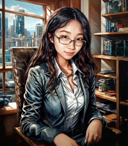 custom portrait,librarian,portrait background,artist portrait,phuquy,world digital painting,xiangwei,girl studying,twitch icon,female doctor,hong,game illustration,asian woman,fantasy portrait,poker primrose,author,winner joy,photo painting,songpyeon,girl at the computer