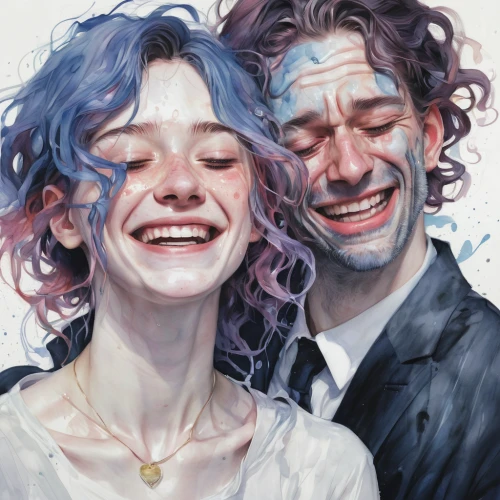 ecstatic,happy faces,smiles,boy and girl,two people,a smile,grin,laughter,romantic portrait,young couple,laugh,wedding couple,a girl's smile,grinning,smiling,smiley girls,smilies,digital painting,smile,man and woman,Conceptual Art,Daily,Daily 15