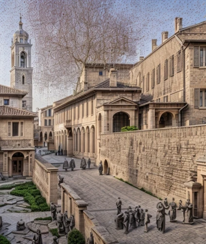 jaffa,jerusalem,damascus,citta alta in bergamo,monastery israel,genesis land in jerusalem,bari,old city,medieval architecture,tbilisi,la rioja,eminonu,yerevan,malta,volterra,modena,topkapi,byzantine architecture,cluj,cluj napoca,Architecture,Small Public Buildings,European Traditional,Lombard Renaissance