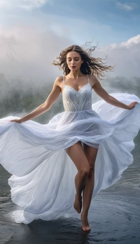 celtic woman,gracefulness,divine healing energy,whirling,bridal clothing,the wind from the sea,wedding dresses,girl in a long dress,white winter dress,image manipulation,little girl in wind,girl in white dress,the sea maid,digital compositing,girl on a white background,wind wave,bridal dress,dance with canvases,the snow queen,figure skater,Photography,General,Natural