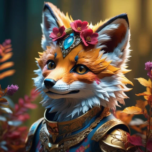 garden-fox tail,adorable fox,cute fox,a fox,child fox,fox,flower cat,little fox,fantasy portrait,foxes,floral greeting,redfox,red fox,autumn theme,kitsune,flora,flower animal,fauna,royal tiger,conker,Photography,Artistic Photography,Artistic Photography 08