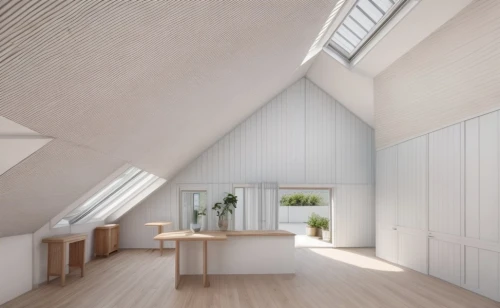 danish house,daylighting,attic,wooden beams,dormer window,loft,timber house,frisian house,folding roof,wooden roof,archidaily,frame house,danish room,wooden windows,wooden floor,house roof,wood floor,house hevelius,3d rendering,wooden house,Commercial Space,Working Space,None