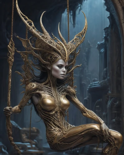 dryad,the enchantress,medusa,fantasy art,golden crown,sculpt,fantasy woman,priestess,fantasy portrait,biomechanical,medusa gorgon,3d fantasy,sci fiction illustration,fantasia,goddess of justice,queen cage,golden root,lady justice,faun,queen of the night,Photography,Fashion Photography,Fashion Photography 02
