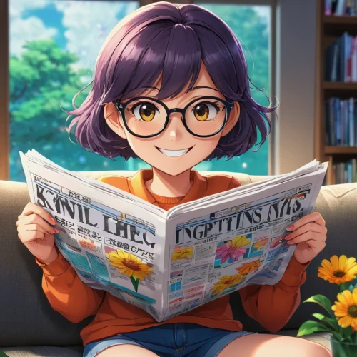 reading the newspaper,newspaper reading,newscaster,reading glasses,yuki nagato sos brigade,newspapers,with glasses,north star,relaxing reading,reading newspapaer,nightingale,reading,robin's nest,northernlight,novel,nn1,letter n,novels,read newspaper,glasses,Illustration,Japanese style,Japanese Style 03