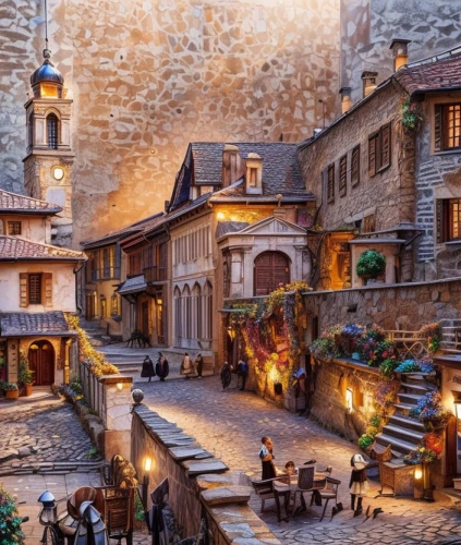 medieval town,medieval street,medieval market,nativity village,medieval,medieval architecture,christmas village,jerusalem,old city,escher village,alpine village,winter village,knight village,christmas town,the old town,bethlehem,mountain village,provence,3d fantasy,medieval castle