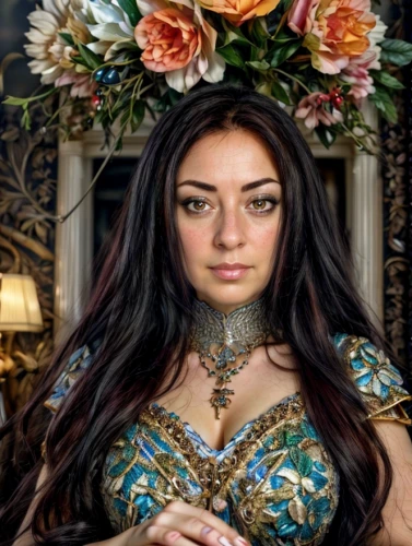 miss circassian,persian,novruz,celtic queen,elven flower,eurasian,celtic woman,indian bride,beautiful girl with flowers,assyrian,polynesian girl,fantasy portrait,arabian,azerbaijan azn,jaya,tiger lily,iranian nowruz,mehndi,hallia venezia,vanessa (butterfly)