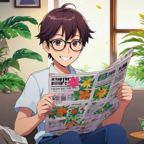 reading the newspaper,newspaper reading,newspapers,read newspaper,reading glasses,takato cherry blossoms,newspaper delivery,newspaper,newspaper role,daily newspaper,people reading newspaper,reading newspapaer,japanese floral background,houseplant,holding flowers,blonde sits and reads the newspaper,pile of newspapers,euphonium,typesetting,with glasses,Illustration,Japanese style,Japanese Style 03