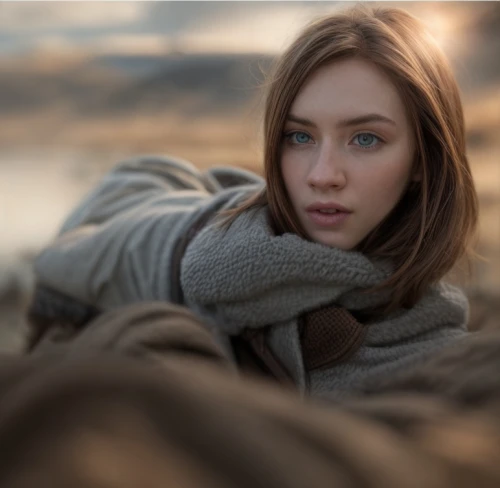 girl on the dune,sweater,young woman,female model,woman portrait,girl portrait,knitwear,scarf,girl in cloth,bokeh,romantic portrait,portrait photography,women's eyes,girl on the river,girl with cloth,model beauty,jena,beautiful young woman,knit,girl in a long,Common,Common,Photography