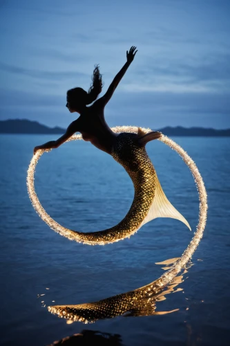 hoop (rhythmic gymnastics),rope (rhythmic gymnastics),rhythmic gymnastics,ball (rhythmic gymnastics),aerial hoop,aerialist,flying snake,ribbon (rhythmic gymnastics),a flying dolphin in air,circus aerial hoop,mermaid silhouette,cartwheel,leap for joy,flip (acrobatic),gymnastic rings,merman,capoeira,artistic gymnastics,siren,mermaid,Photography,Documentary Photography,Documentary Photography 04