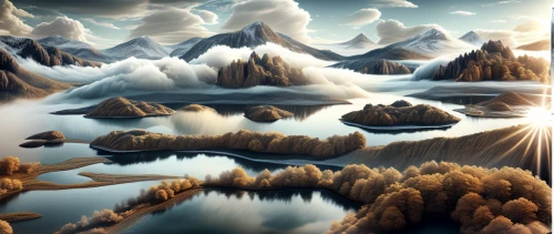 fantasy landscape,ice landscape,mountainous landforms,mountainous landscape,virtual landscape,mountain landscape,baffin island,glacial landform,landscape mountains alps,snow mountains,fractal environment,fractals art,futuristic landscape,underwater landscape,cloud mountains,the landscape of the mountains,glacial melt,mountain valleys,mountain world,glacial lake