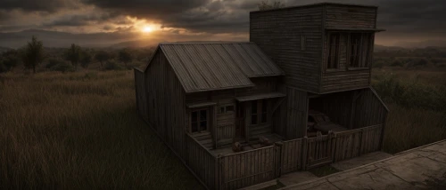 outhouse,wooden hut,lonely house,small house,blockhouse,wooden house,wood doghouse,lookout tower,little house,witch's house,small cabin,the haunted house,creepy house,farmstead,haunted house,witch house,straw hut,house silhouette,dog house,blackhouse,Game Scene Design,Game Scene Design,Realistic