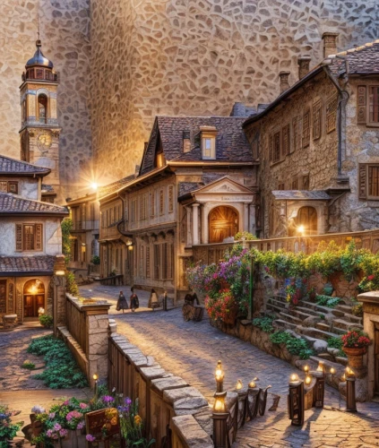 medieval town,medieval street,alpine village,mountain village,provence,medieval architecture,knight village,nativity village,escher village,medieval,french digital background,mountain settlement,france,the old town,castelmezzano,valle d'aosta,the cobbled streets,medieval market,transylvania,dordogne