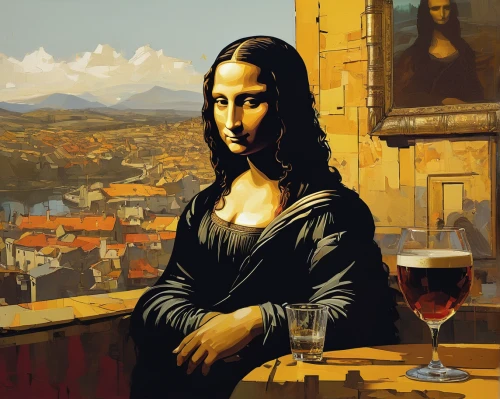 woman drinking coffee,woman at cafe,italian painter,barmaid,winemaker,mirto,old rasputin russian imperial stout,a glass of wine,oberlo,snifter,bellini,woman holding pie,port wine,the mona lisa,aperitif,woman with ice-cream,tuscan,newcastle brown ale,apéritif,montepulciano,Conceptual Art,Sci-Fi,Sci-Fi 01