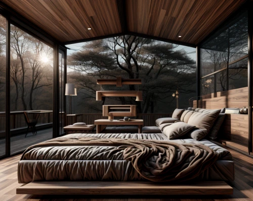 canopy bed,sleeping room,wooden windows,the cabin in the mountains,log home,wooden house,wood window,timber house,wooden planks,wooden decking,wooden hut,wooden sauna,log cabin,modern room,wooden beams,wood deck,natural wood,laminated wood,sliding door,wooden roof