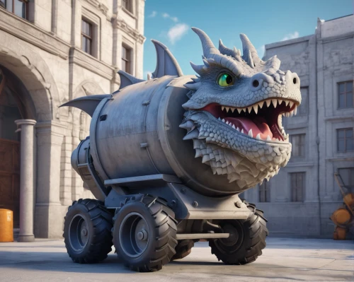 petrol-bowser,moottero vehicle,new vehicle,fuel-bowser,monster's inc,monster truck,tank truck,road roller,armored animal,garbage truck,warthog,german rex,armored vehicle,piranha,godzilla,skylander giants,scrap truck,truck engine,reptillian,rex,Conceptual Art,Fantasy,Fantasy 03