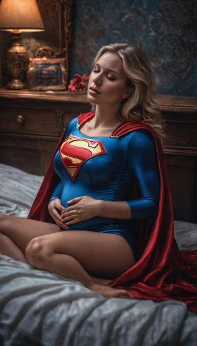super woman,super heroine,superman,woman on bed,woman laying down,wonder,superman logo,girl in bed,digital compositing,wonderwoman,sleeping beauty,belly painting,bodypainting,superhero,superhero background,pregnant woman,the girl is lying on the floor,conceptual photography,bodypaint,wonder woman,Photography,General,Fantasy
