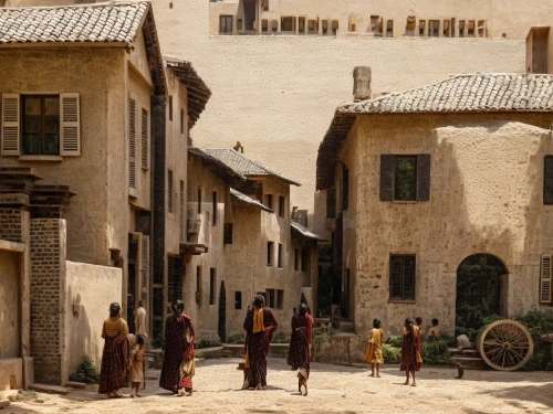 stone town,narrow street,prayer wheels,medieval street,morocco,buddhists monks,tibet,tuscan,provencal life,volterra,human settlement,street scene,puglia,arles,lhasa,the cobbled streets,xinjiang,townscape,medina,afar tribe,Architecture,General,Modern,Natural Sustainability