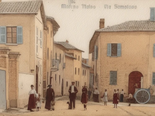 street scene,amaretti di saronno,19th century,village scene,l'isle-sur-la-sorgue,old quarter,tamburello,encarte,treviso,arles,the old town,condat-sur-vézère,amboise,talbot,july 1888,moret-sur-loing,san galgano,medieval street,piazza san marc,saint-nicolas,Architecture,General,Classic,None