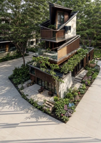 garden elevation,dunes house,timber house,eco hotel,hanok,cube stilt houses,residential house,two story house,model house,modern house,stilt house,japanese architecture,dune ridge,landscaping,cubic house,tree house hotel,roof garden,asian architecture,mid century house,landscape design sydney,Architecture,Commercial Building,Transitional,Mediterranean Organic