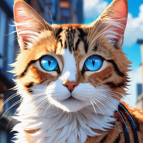 cat on a blue background,cat with blue eyes,blue eyes cat,cat vector,cartoon cat,toyger,bengal,cat image,tabby cat,cute cat,breed cat,red tabby,bengal cat,cat portrait,cat european,symetra,cat's eyes,cat kawaii,tigerle,oktoberfest cats,Illustration,Japanese style,Japanese Style 03
