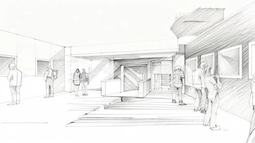 school design,house drawing,archidaily,core renovation,hallway space,renovation,technical drawing,house entrance,lecture hall,store fronts,storefront,3d rendering,concept art,daylighting,entrance hall,line drawing,illustrations,entry,arq,performance hall,Design Sketch,Design Sketch,Pencil Line Art