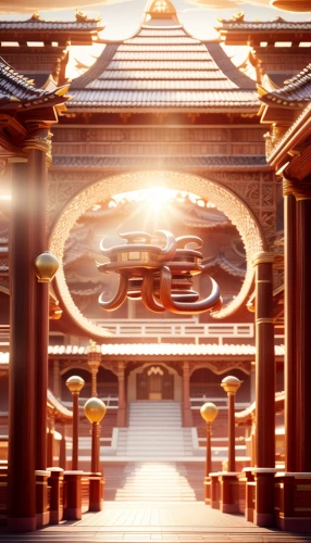 hall of supreme harmony,chinese temple,buddha tooth relic temple,render,cinema 4d,sensoji,asian architecture,3d render,3d rendered,japanese architecture,buddhist temple,chinese architecture,koyasan,digital compositing,stargate,theravada buddhism,portals,senso-ji,victory gate,3d rendering