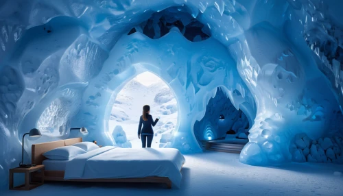 ice hotel,glacier cave,ice cave,ice castle,blue caves,the blue caves,blue cave,snowhotel,antartica,snow house,antarctic,cold room,the polar circle,arctic antarctica,south pole,antarctica,ice wall,igloo,blue room,sleeping room,Unique,3D,3D Character