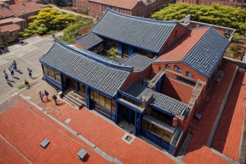 zuiderzeemuseum,view from above,aerial view,slate roof,chilehaus,dürer house,house roofs,bird's-eye view,aerial photograph,aerial image,aerial view umbrella,exzenterhaus,otaru aquarium,roof tiles,top view,overhead view,roof garden,house roof,house hevelius,from above,Architecture,Villa Residence,Modern,Creative Innovation