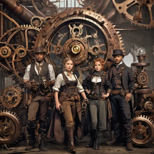 steampunk gears,steampunk,clockwork,cogs,cogwheel,cog wheels,cog,clockmaker,gears,workers,ships wheel,iron wheels,the victorian era,craftsmen,hub gear,pirates,wrenches,revolvers,machinery,workforce,Conceptual Art,Fantasy,Fantasy 25