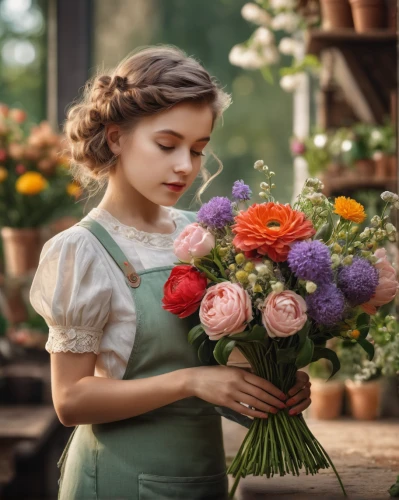 beautiful girl with flowers,vintage flowers,girl picking flowers,girl in flowers,holding flowers,flower arranging,picking flowers,floristry,florists,flower shop,flower girl,splendor of flowers,flowers in basket,flower delivery,florist,artificial flowers,with a bouquet of flowers,floral greeting,beautiful flowers,vintage floral,Photography,General,Natural
